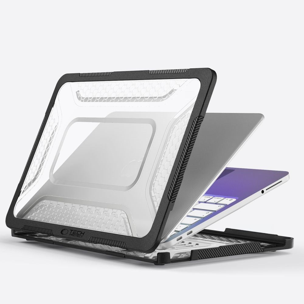 MacBook Neo 13 A18 (2026) Tech-Protect Kevlar Pro Cover - Sort / Gennemsigtig