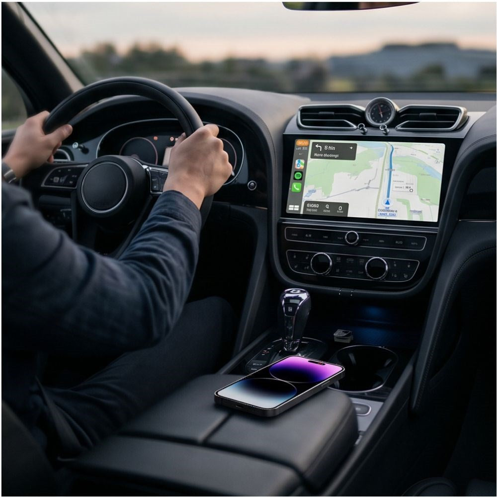 Tech-Protect UltraBoost CA01 Apple Carplay / Android Auto Adapter m. USB-A - Bluetooth / WiFi - Sort