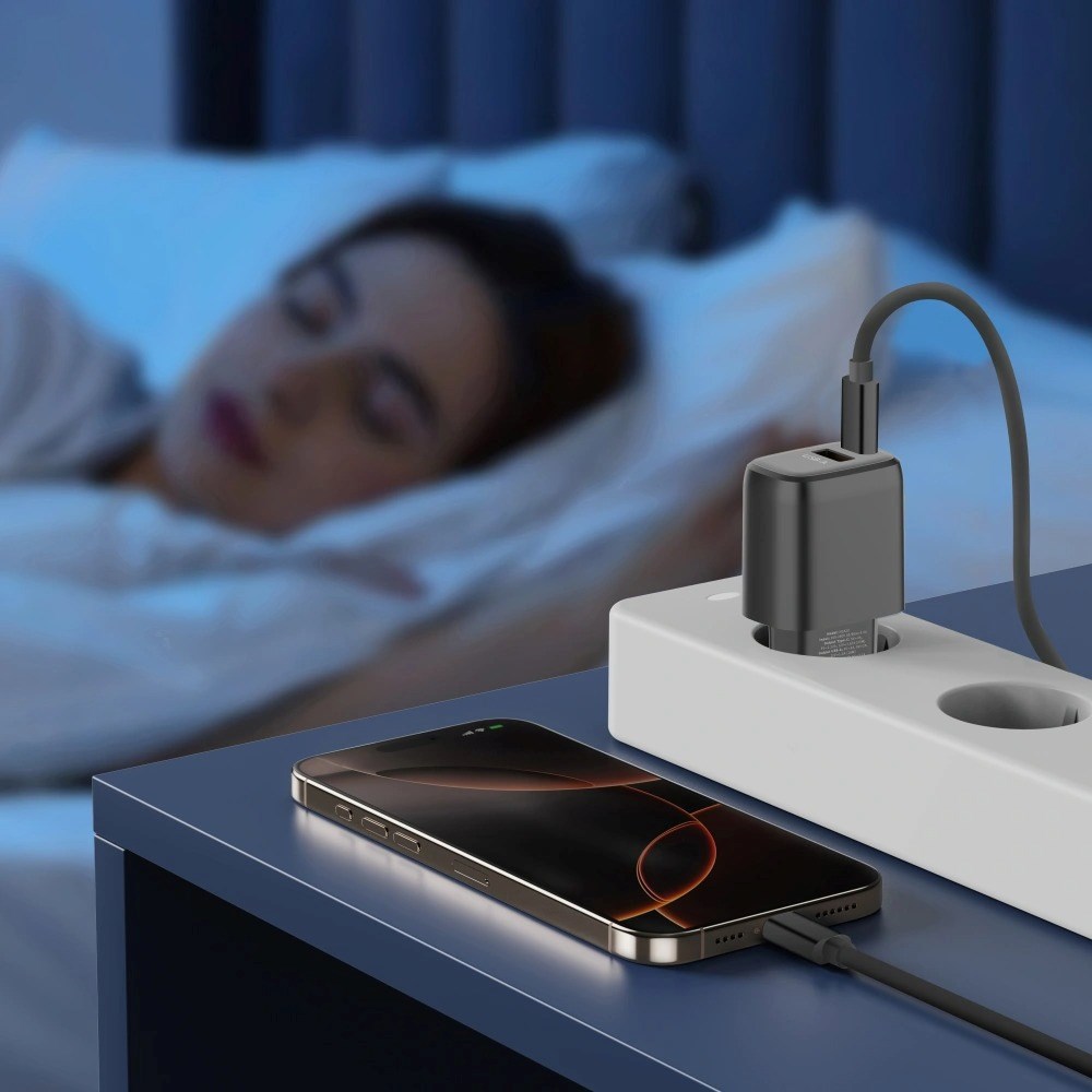 Tech-Protect NCA20 Vægoplader m. 20W - 1 x USB-A & 1 x USB-C - Sort