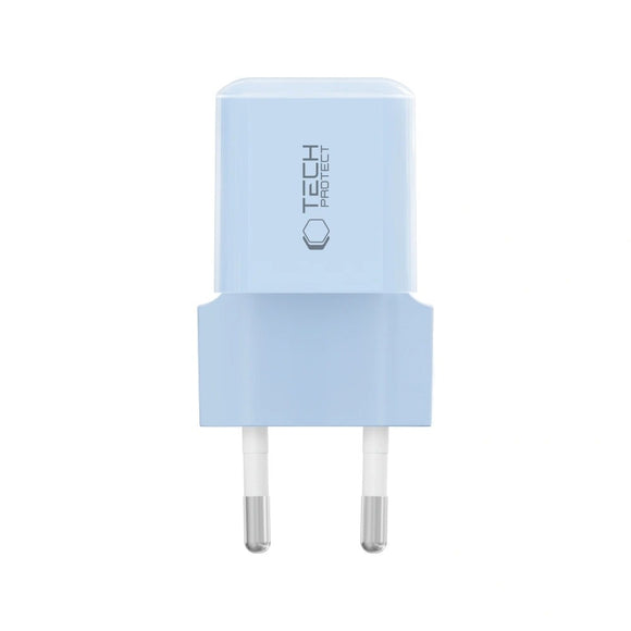 Tech-Protect NCM25 Vægoplader m. 25W - 1 x USB-C - Blå