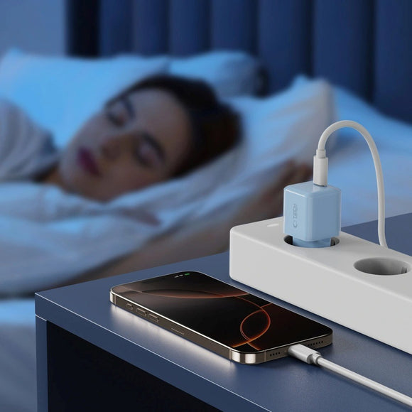 Tech-Protect NCM25 Vægoplader m. 25W - 1 x USB-C - Blå