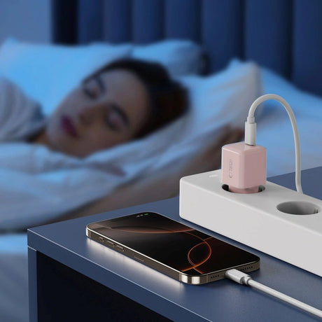 Tech-Protect NCM25 Vægoplader m. 25W - 1 x USB-C - Lyserød