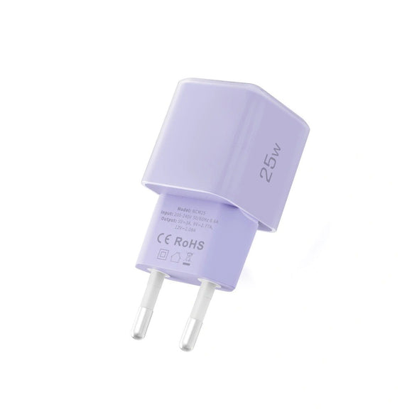 Tech-Protect NCM25 Vægoplader m. 25W - 1 x USB-C - Lilla