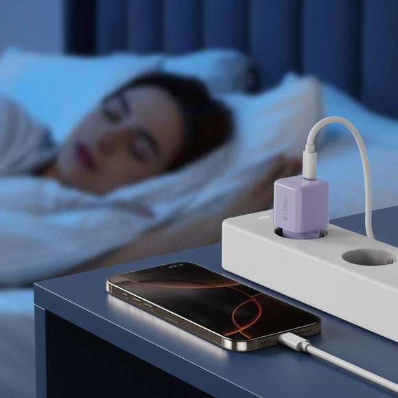 Tech-Protect NCM25 Vægoplader m. 25W - 1 x USB-C - Lilla