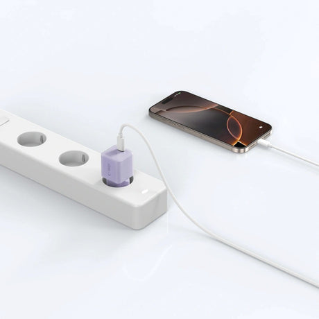 Tech-Protect NCM25 Vægoplader m. 25W - 1 x USB-C - Lilla