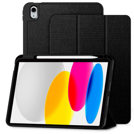 iPad 11" (2025) / 10.9" (2024 / 2022) Tech-Protect Canvas Flip Cover m. Pen Holder - Sort