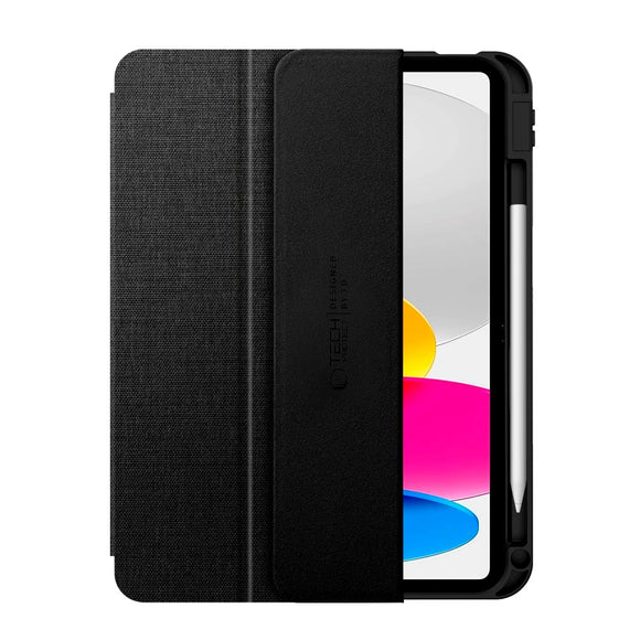 iPad 11" (2025) / 10.9" (2024 / 2022) Tech-Protect Canvas Flip Cover m. Pen Holder - Sort