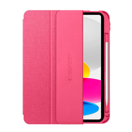 iPad 11" (2025) / 10.9" (2024 / 2022) Tech-Protect Canvas Flip Cover m. Pen Holder - Lyserød