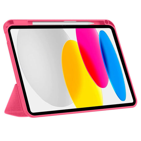 iPad 11" (2025) / 10.9" (2024 / 2022) Tech-Protect Canvas Flip Cover m. Pen Holder - Lyserød