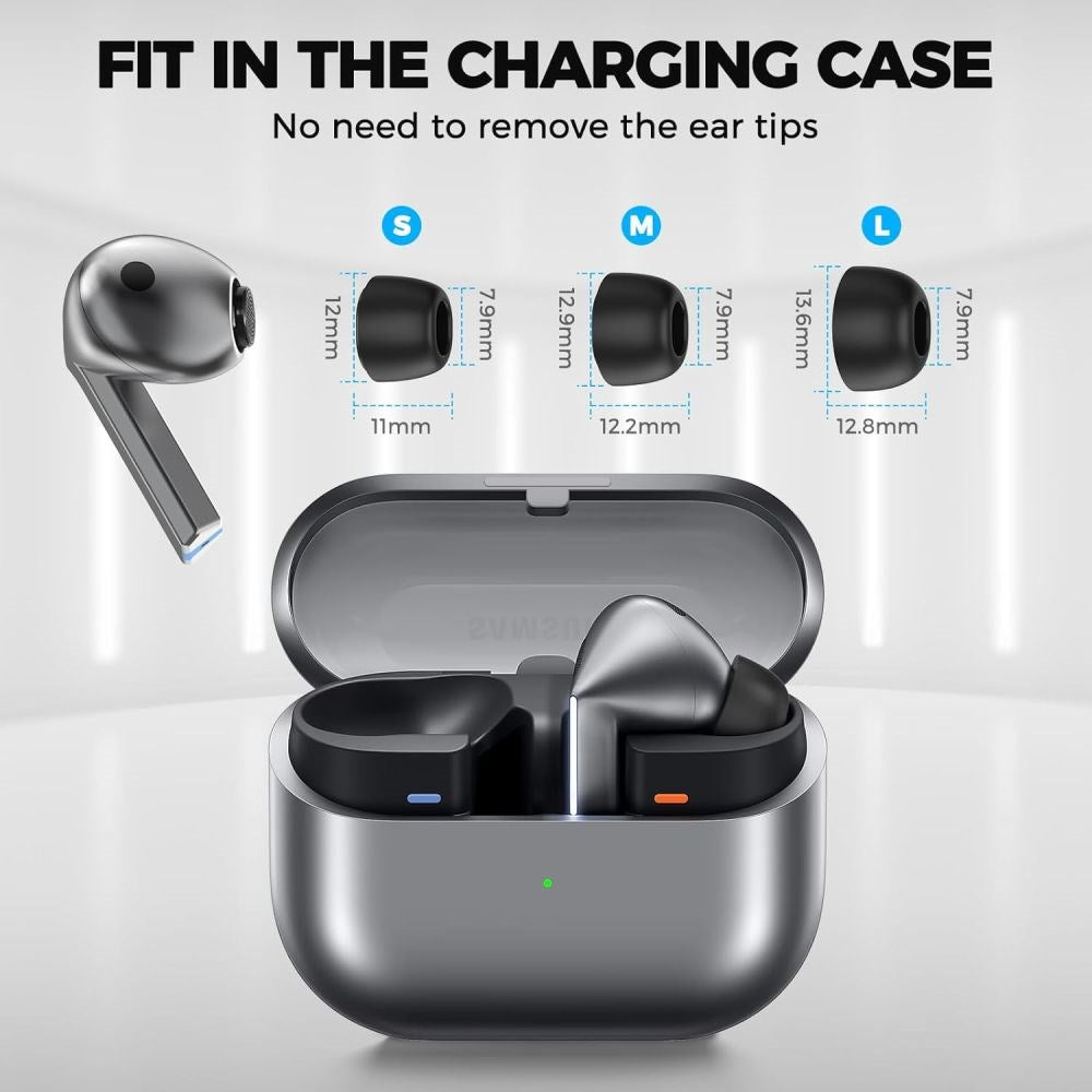 Samsung Galaxy Buds4 Pro / 3 Pro Tech-Protect Sæt med Øretipper - S / M / L - Sort