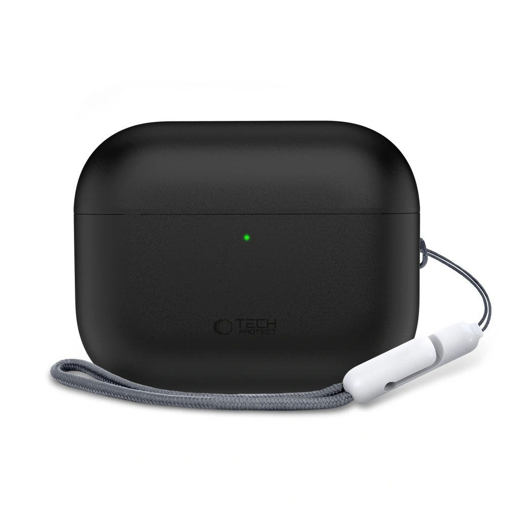 Apple AirPods Pro (3. Gen) Tech-Protect Silikone Cover m. Rem - Sort