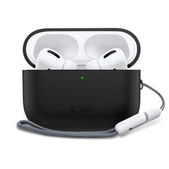 Apple AirPods Pro (3. Gen) Tech-Protect Silikone Cover m. Rem - Sort