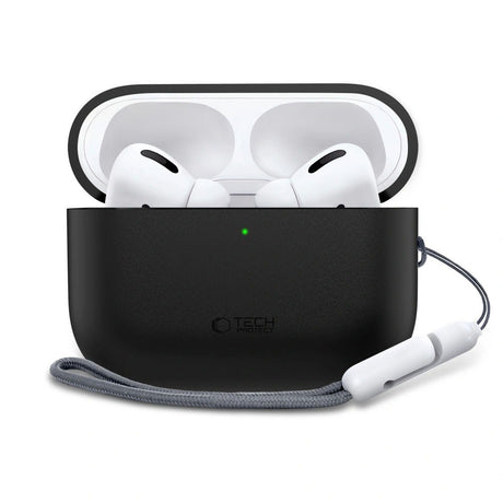 Apple AirPods Pro (3. Gen) Tech-Protect Silikone Cover m. Rem - Sort