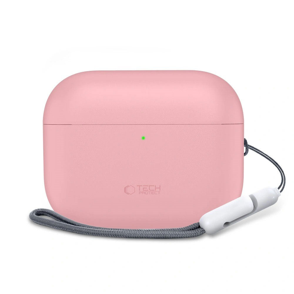 Apple AirPods Pro (3. Gen) Tech-Protect Silikone Cover m. Rem - Lyserød
