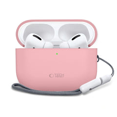 Apple AirPods Pro (3. Gen) Tech-Protect Silikone Cover m. Rem - Lyserød
