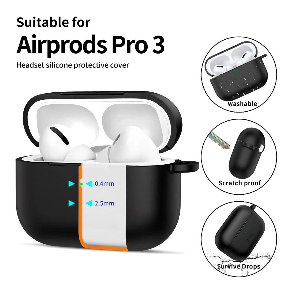 Apple AirPods Pro (3. gen.) Tech-Protect Silicone Hook Cover - Sort