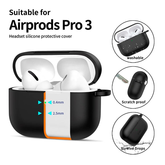 Apple AirPods Pro (3. gen.) Tech-Protect Silicone Hook Cover - Sort