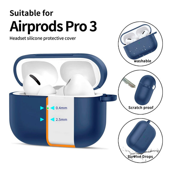 Apple AirPods Pro (3. gen.) Tech-Protect Silicone Hook Cover - Mørkeblå
