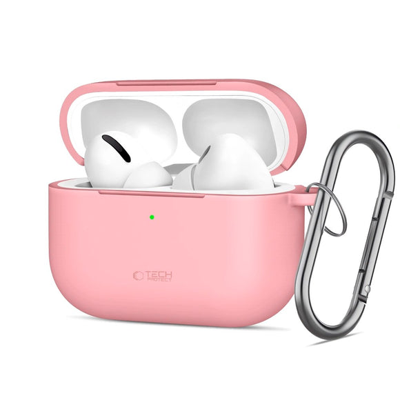 Apple AirPods Pro (3. gen.) Tech-Protect Silicone Hook Cover - Lyserød