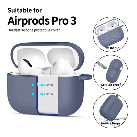 Apple AirPods Pro (3. gen.) Tech-Protect Silicone Hook Cover - Blå