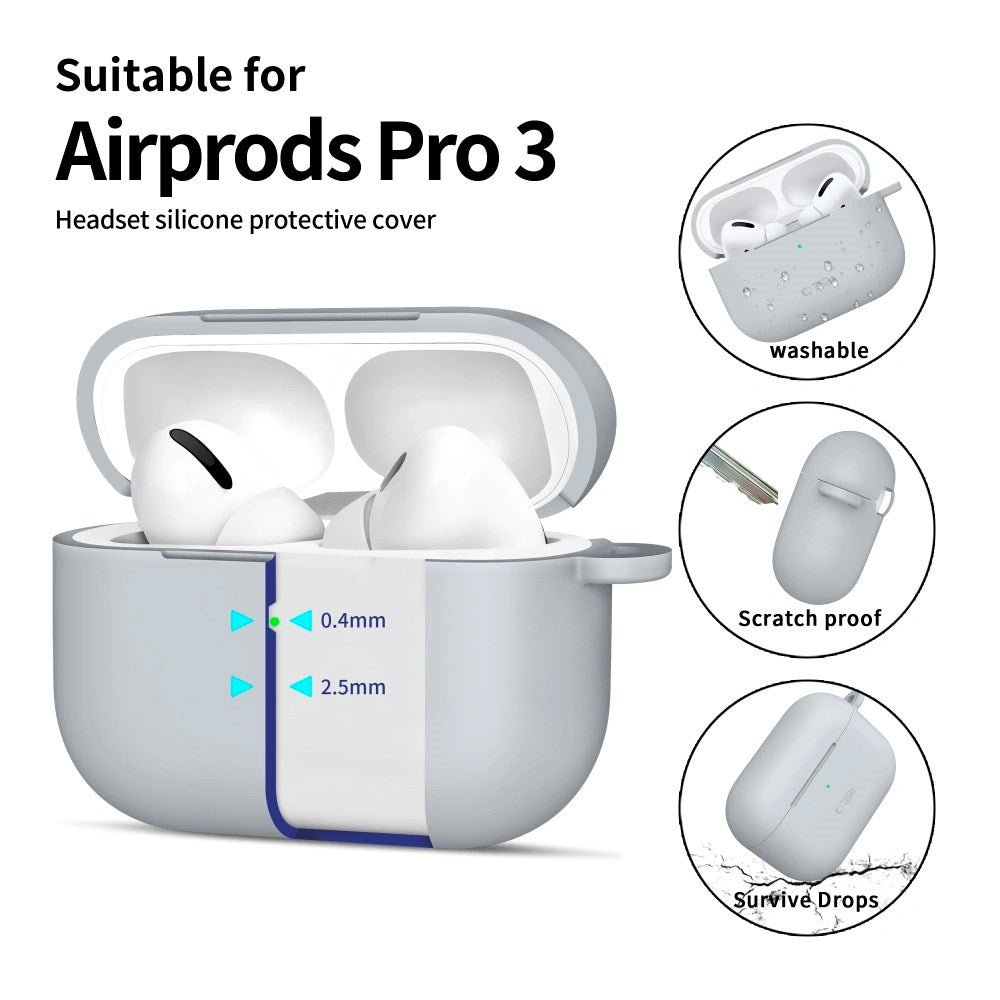 Apple AirPods Pro (3. gen.) Tech-Protect Silicone Hook Cover - Grå