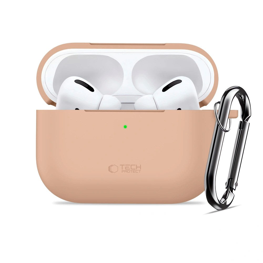 Apple AirPods Pro (3. gen.) Tech-Protect Silicone Hook Cover - Beige