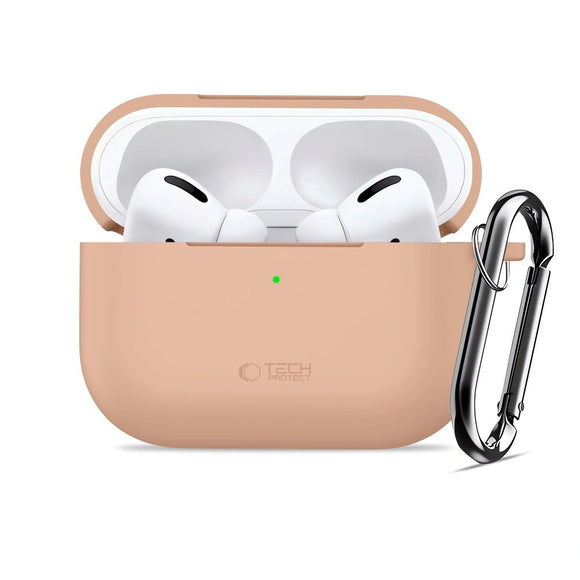 Apple AirPods Pro (3. gen.) Tech-Protect Silicone Hook Cover - Beige