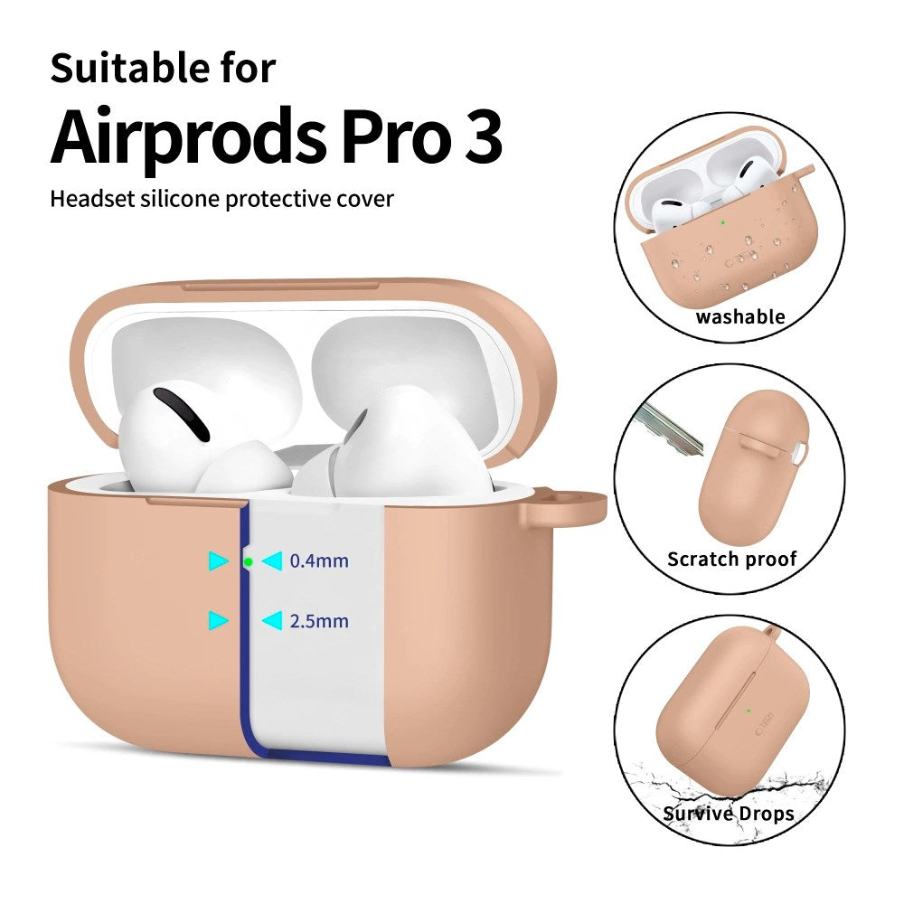 Apple AirPods Pro (3. gen.) Tech-Protect Silicone Hook Cover - Beige