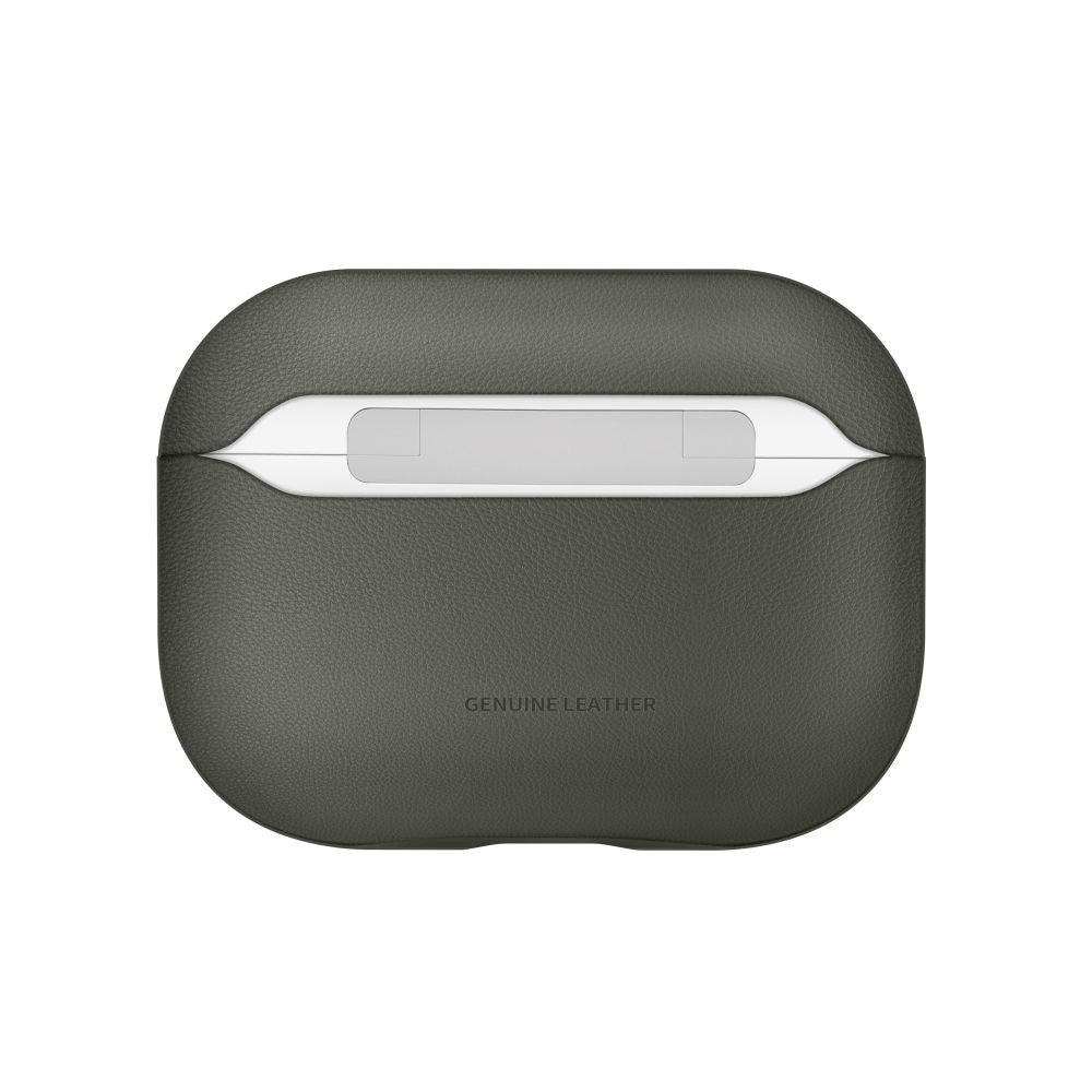 Apple AirPods Pro (3. gen.) Tech-Protect NaturalFit Kunstlæder Cover m. Rem - Grøn