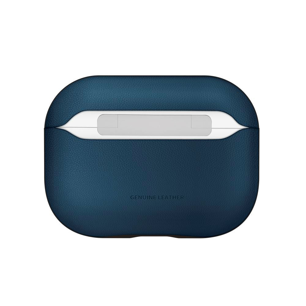 Apple AirPods Pro (3. gen.) Tech-Protect NaturalFit Kunstlæder Cover m. Rem - Blå