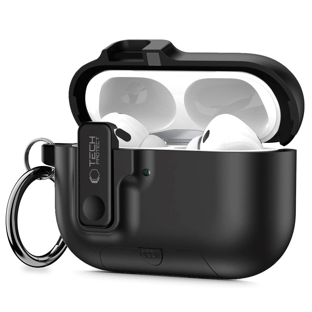Apple AirPods Pro (3. gen.) Tech-Protect Slim Hook Cover - Sort