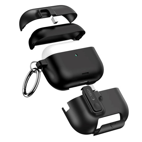 Apple AirPods Pro (3. gen.) Tech-Protect Slim Hook Cover - Sort