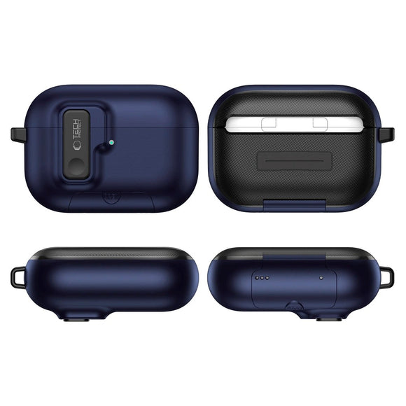Apple AirPods Pro (3. gen.) Tech-Protect Slim Hook Cover - Mørkeblå