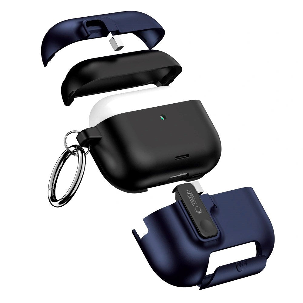 Apple AirPods Pro (3. gen.) Tech-Protect Slim Hook Cover - Mørkeblå