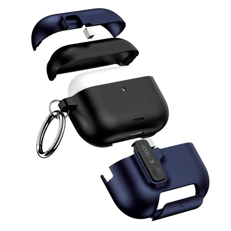 Apple AirPods Pro (3. gen.) Tech-Protect Slim Hook Cover - Mørkeblå