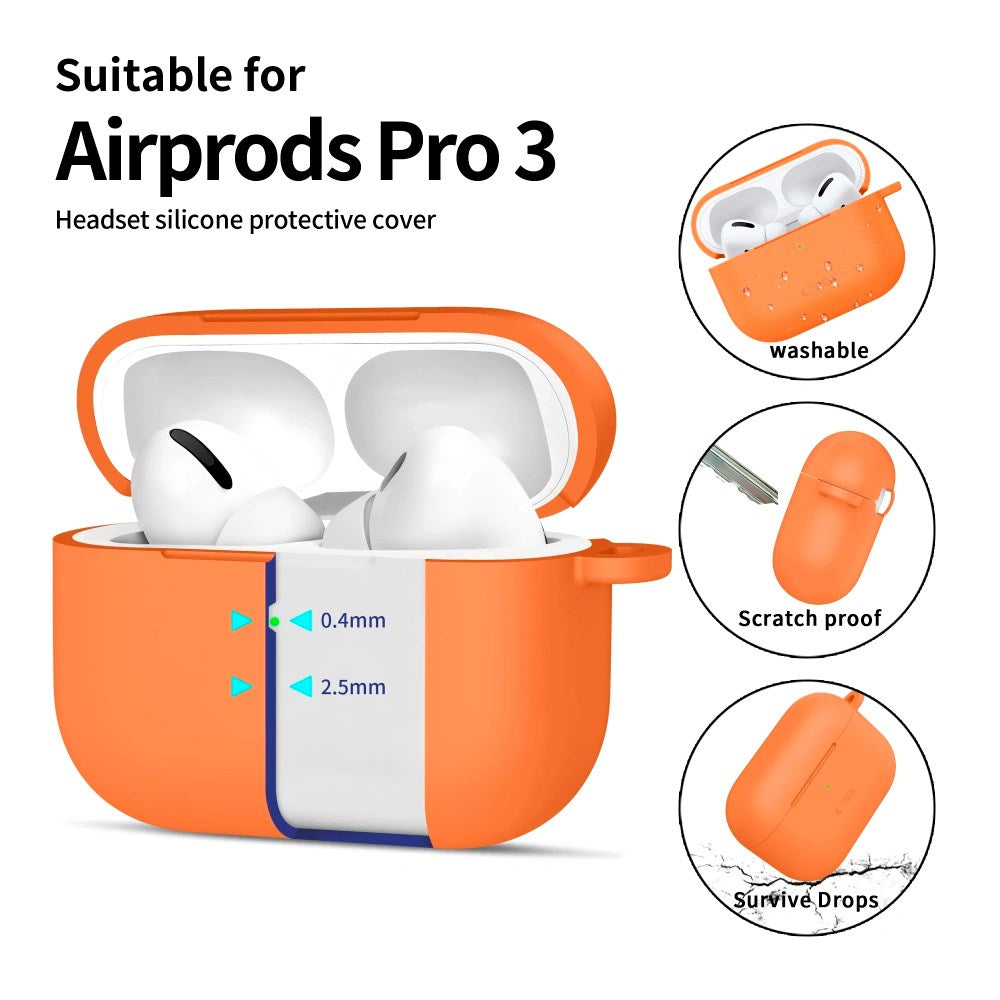 Apple AirPods Pro (3. gen.) Tech-Protect Silicone Hook Cover - Orange