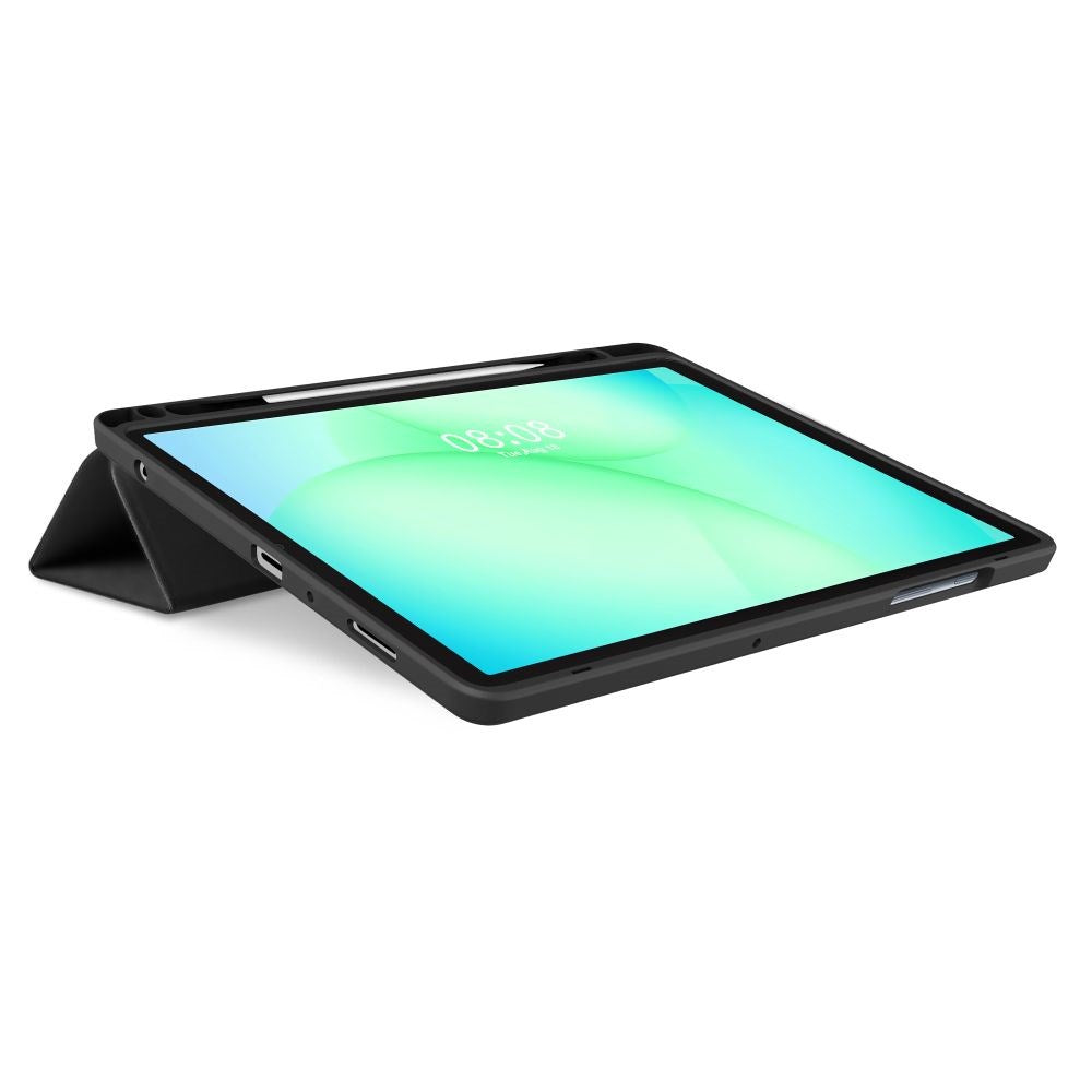 Samsung Galaxy Tab A11 / A9 Tech-Protect SC Pen Hybrid Flip Cover m. Stylus Holder - Sort / Gennemsigtig