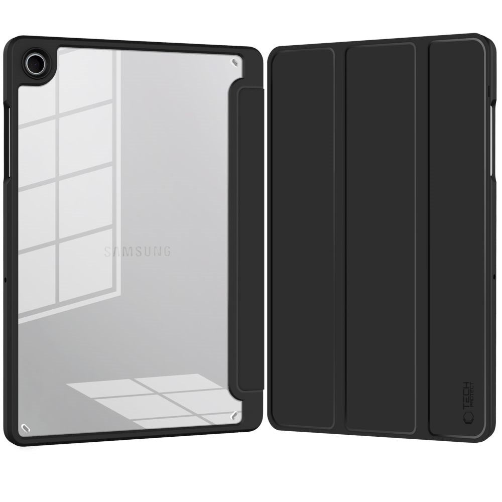 Samsung Galaxy Tab A11+ (Plus) / A9+ (Plus) Tech-Protect SC Pen Hybrid Flip Cover m. Stylus Holder - Sort / Gennemsigtig