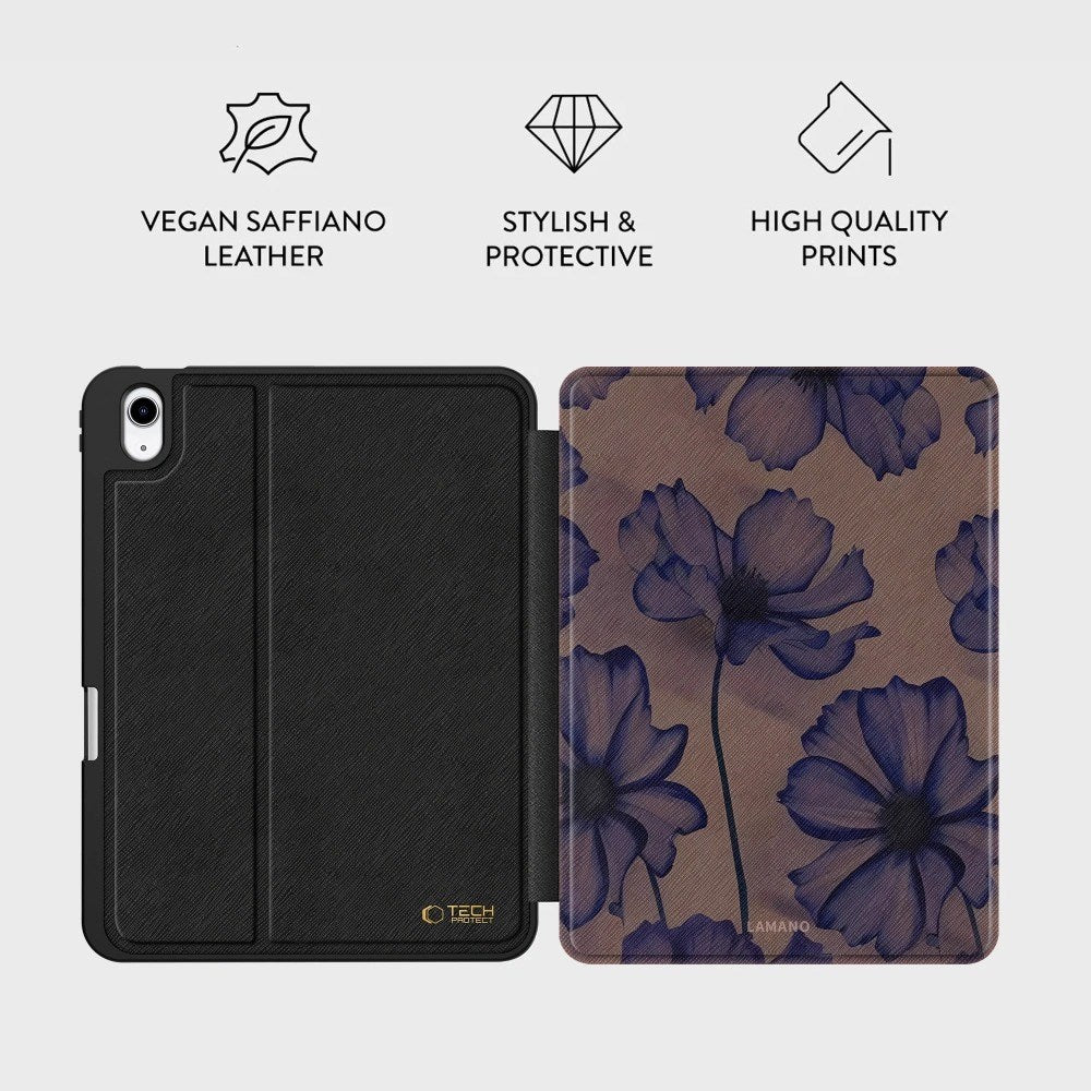 iPad 10.9" (2024 / 2022) / 11" (2025) Tech-Protect Lamano Flip Cover - Velvet Night