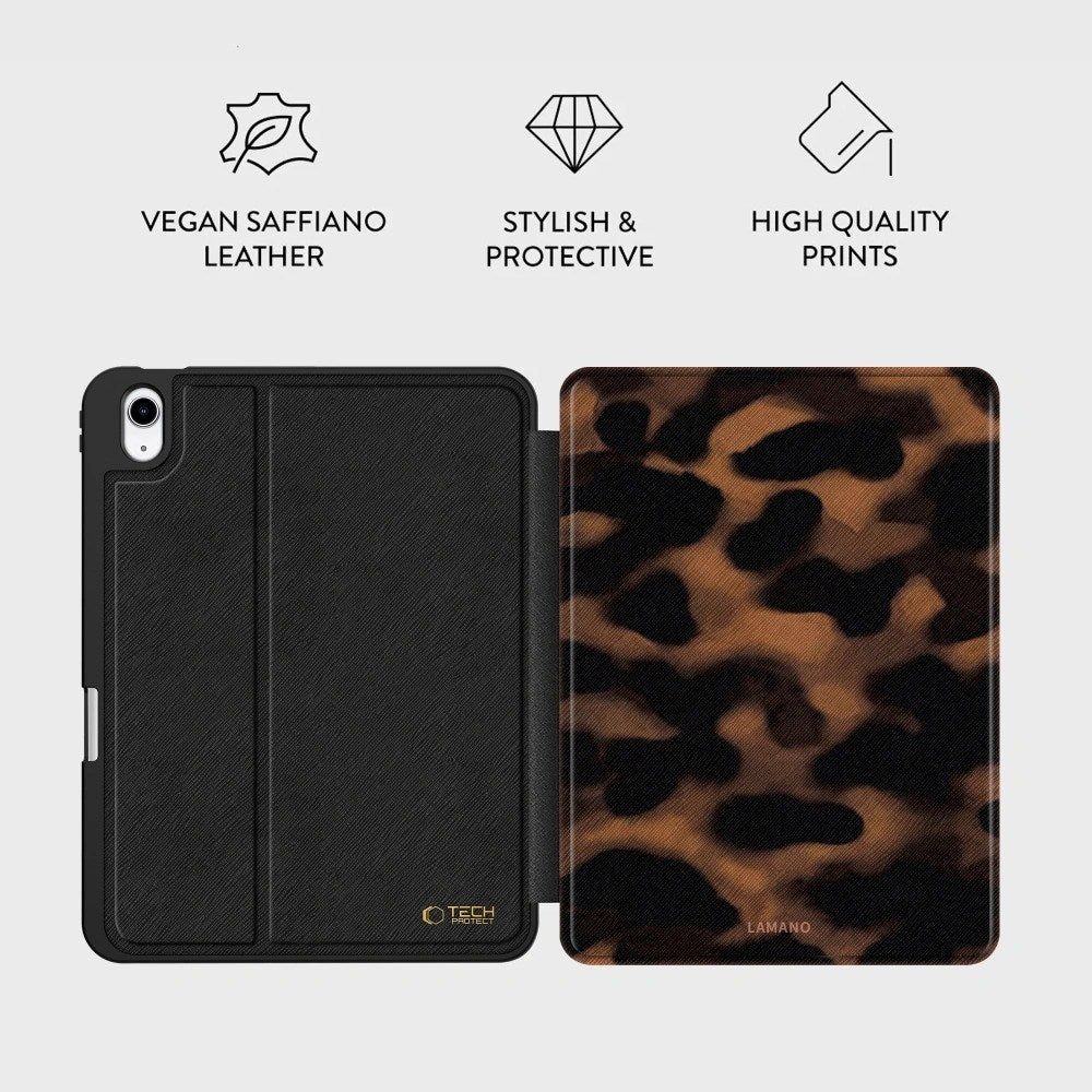iPad 10.9" (2024 / 2022) / 11" (2025) Tech-Protect Lamano Flip Cover - Panther