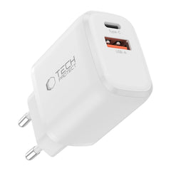 Tech-Protect 45W Vægoplader m. 1 x USB-C & 1 x USB-A - Hvid