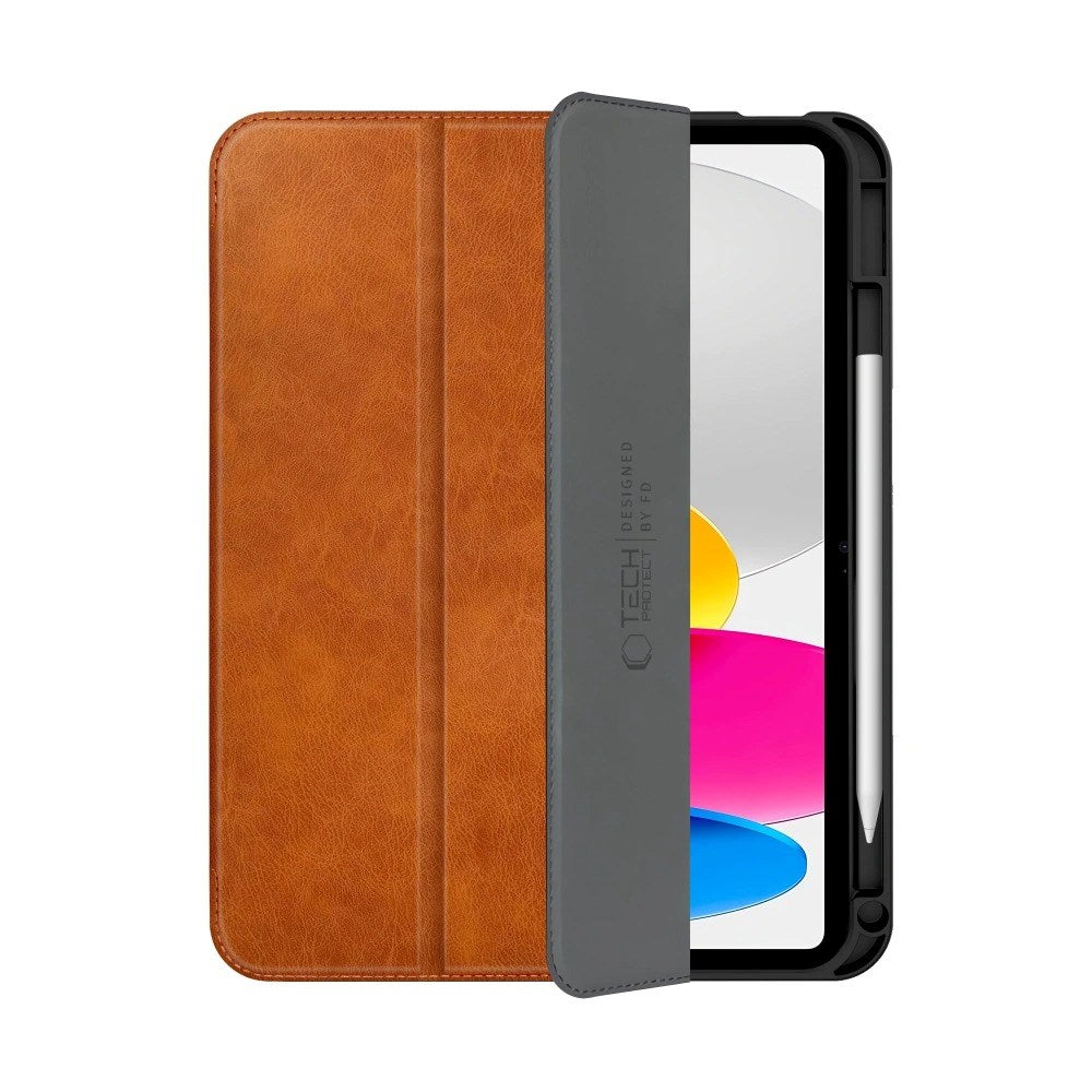 iPad 11" (2025) / 10.9" (2024 / 2022) Tech-Protect Fleece Flip Cover - Brun