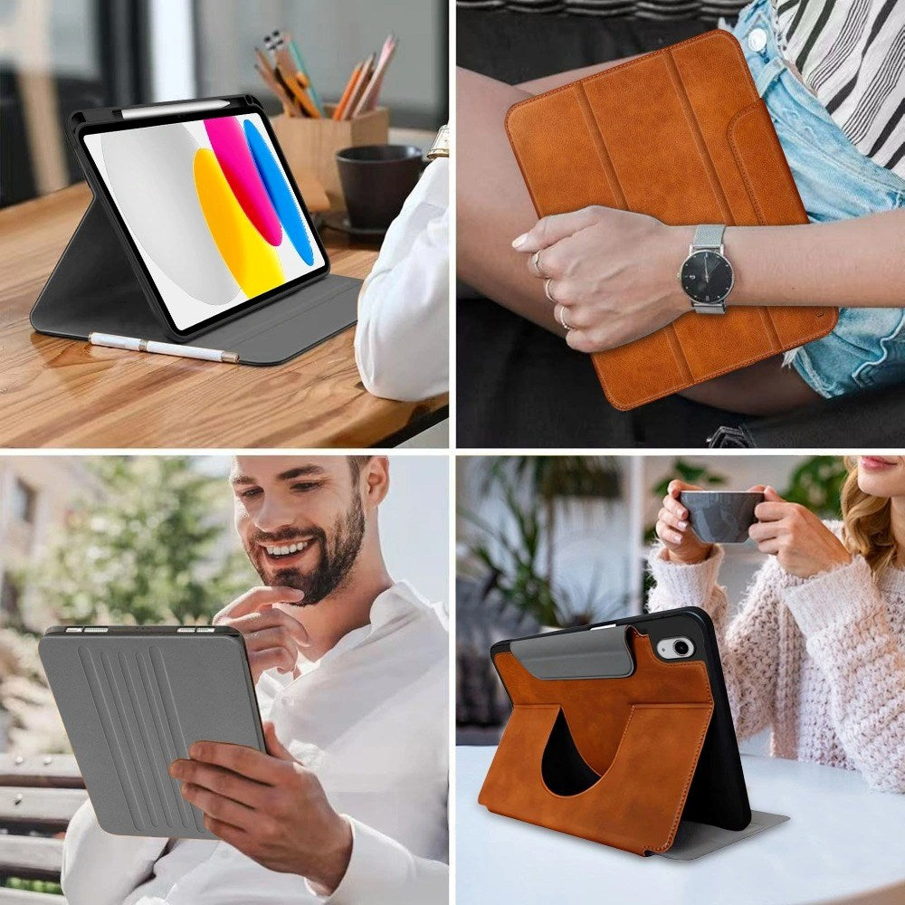iPad 11" (2025) / 10.9" (2024 / 2022) Tech-Protect Fleece Flip Cover - Brun