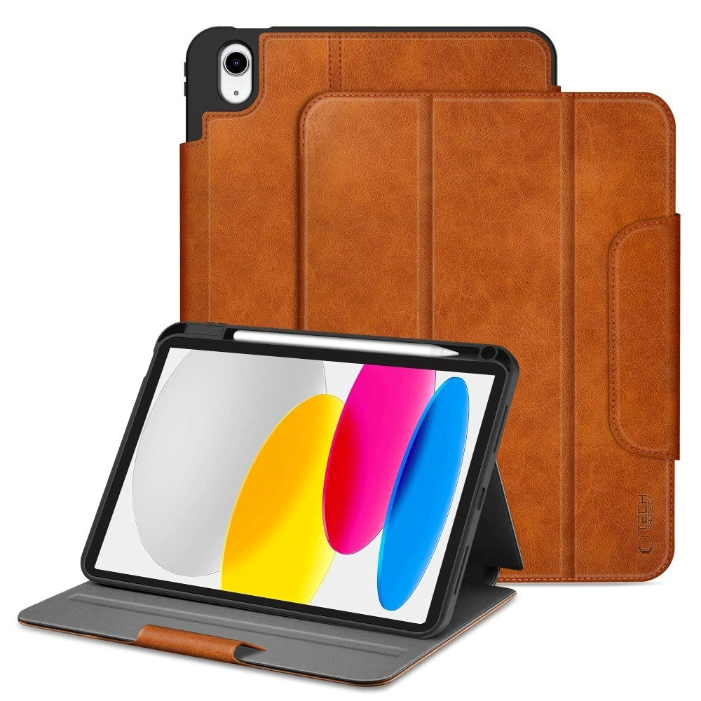 iPad 11" (2025) / 10.9" (2024 / 2022) Tech-Protect Fleece Flip Cover - Brun