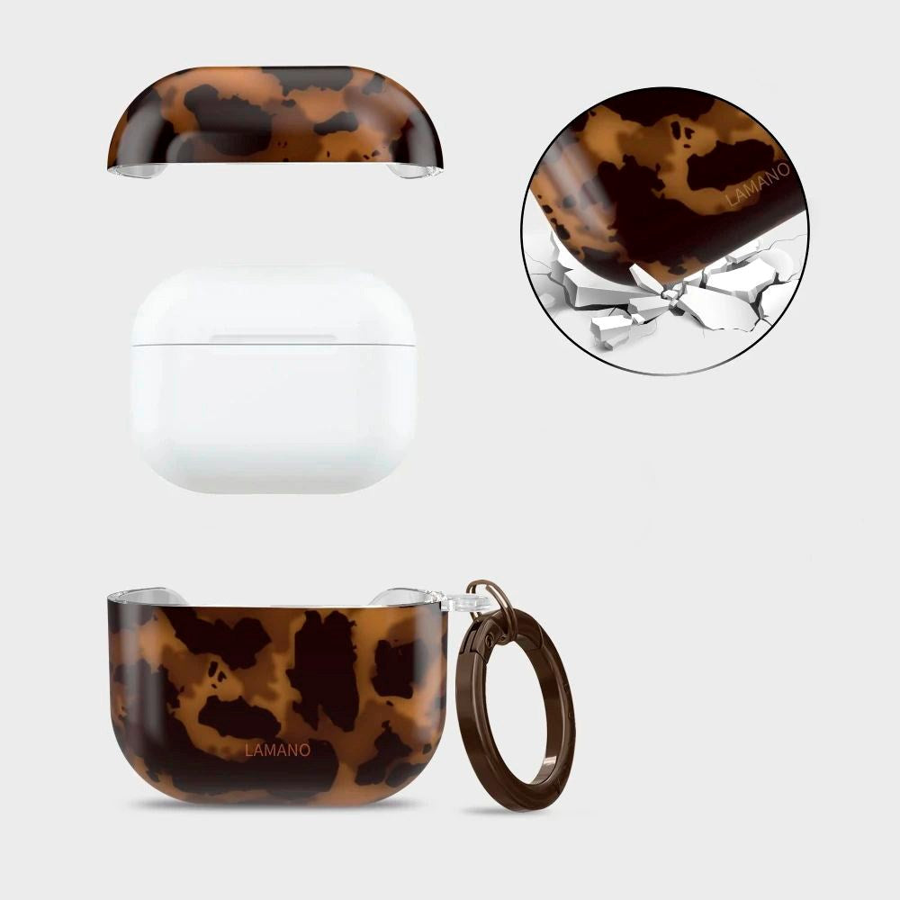 Apple AirPods (4. gen.) Tech-Protect Lamano Cover m. Nøglering - Panther