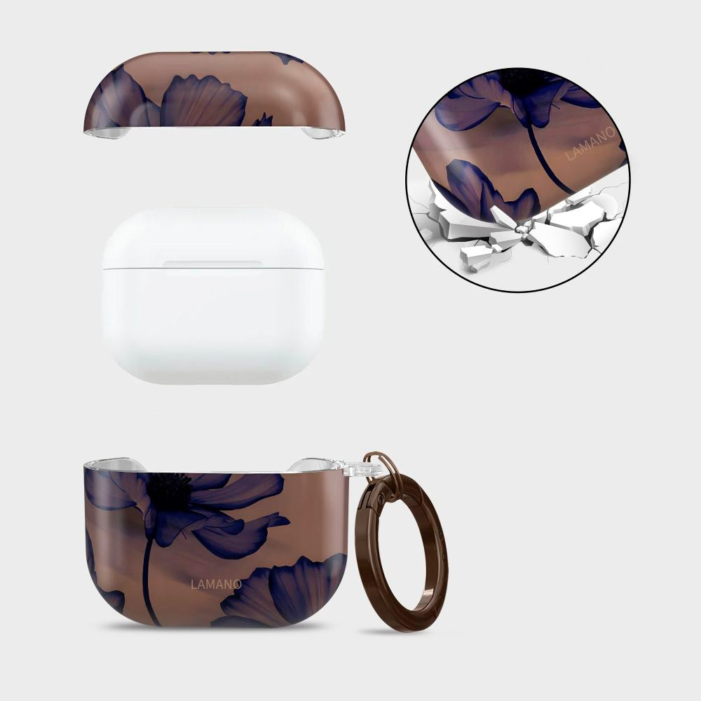 Apple AirPods (4. gen.) Tech-Protect Lamano Cover m. Nøglering - Velvet Night