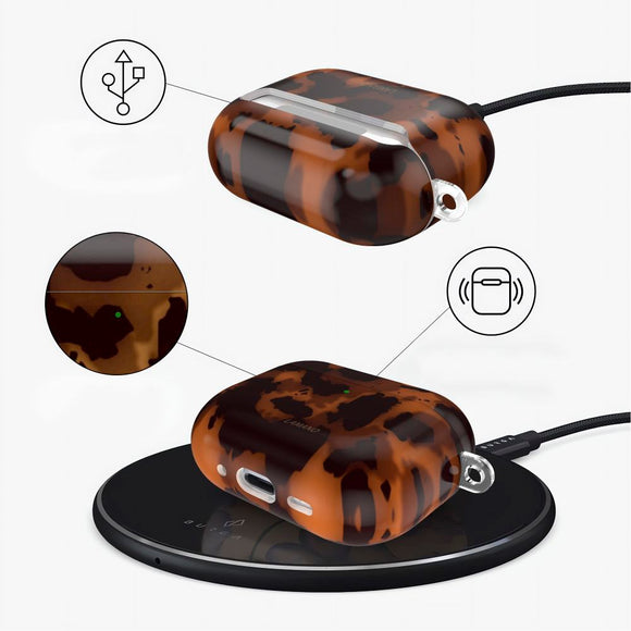 Apple AirPods Pro (1. & 2. gen.) Tech-Protect Lamano Cover m. Nøglering - Panther