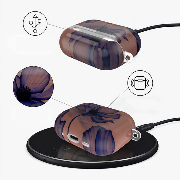 Apple AirPods Pro (1. & 2. gen.) Tech-Protect Lamano Cover m. Nøglering - Velvet Night
