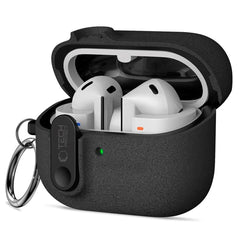 Samsung Galaxy Buds 3 / 3 Pro / 3 FE Tech-Protect Slim Hook Cover m. Karabinhage - Sort