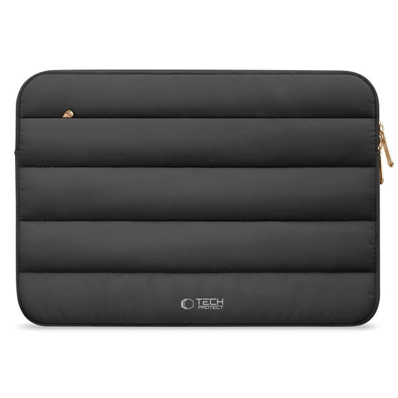 Tech-Protect Fluffy MacBook / Laptop 15-16" (27 x 38cm) Sleeve m. Ekstra Lynlåslomme - Sort
